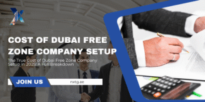cover banner for blog title Cost of Dubai Free Zone Company Setup